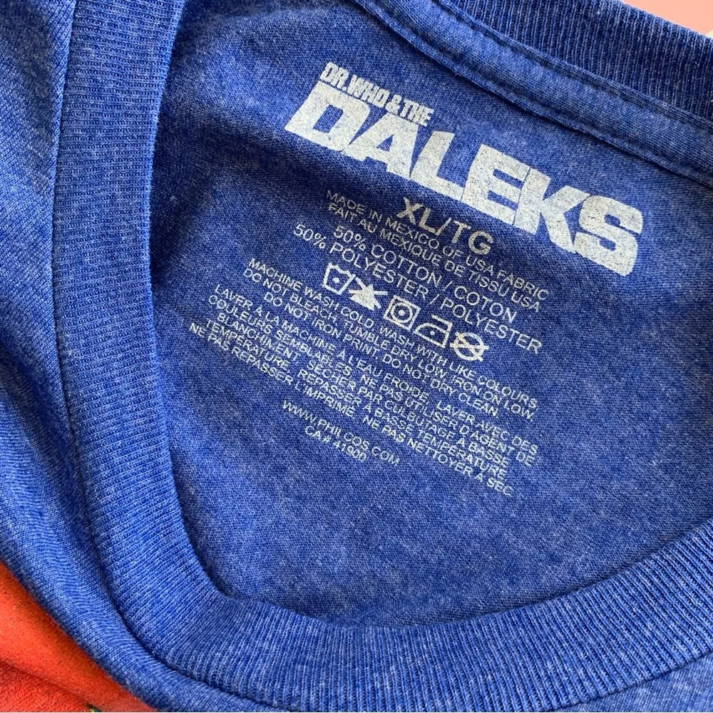Doctor Who and the Daleks Invasion Earth Adult T Shirt Blue Crewneck Dr Who - Picture 7 of 9